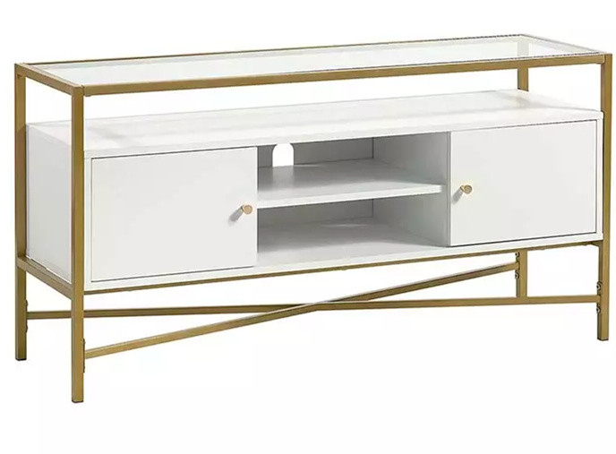 Glossy Master Bedroom TV Cabinet Adjustable Luxury Modern Living Room Furniture OEM